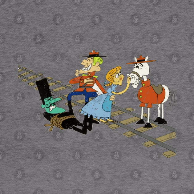 Dudley Do-Right, Nell, Horse and Snidely Whiplash by offsetvinylfilm